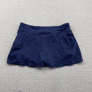 Beach House Women Swimwear Swim Skort Skirt Bottom Size 10 Dark Navy Blue
